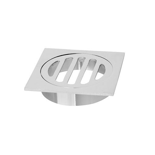 FLOOR WASTE 80MM X 50MM SQUARE CHROME