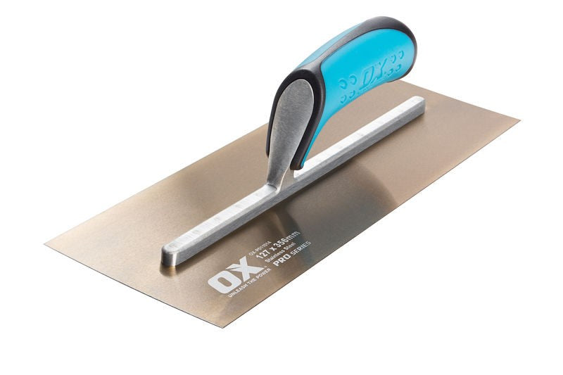 OX PRO SUPERFLEX S/STEEL 120 X 355MM FINISHING TROWEL