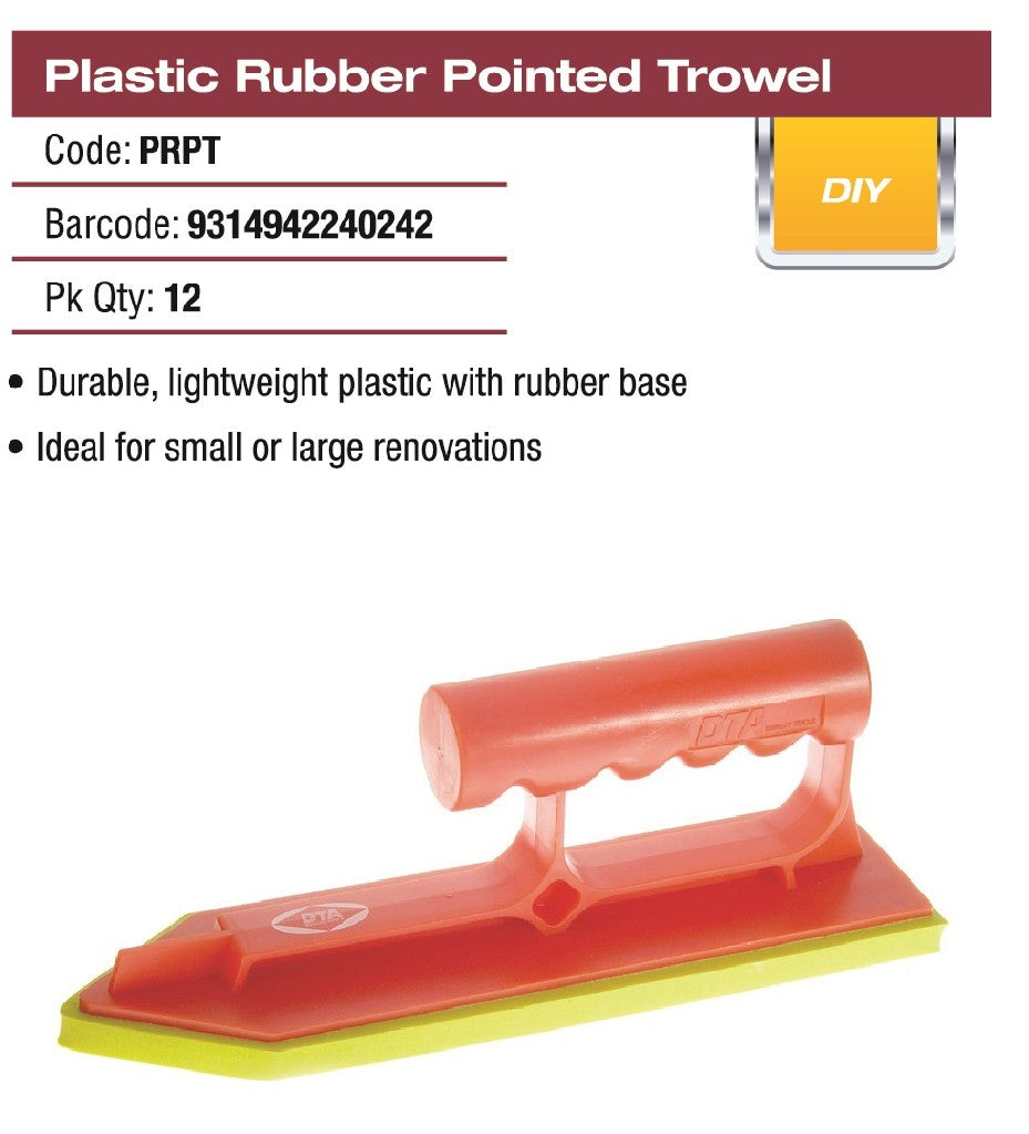 DTA PVC RUBBER POINTED TROWEL
