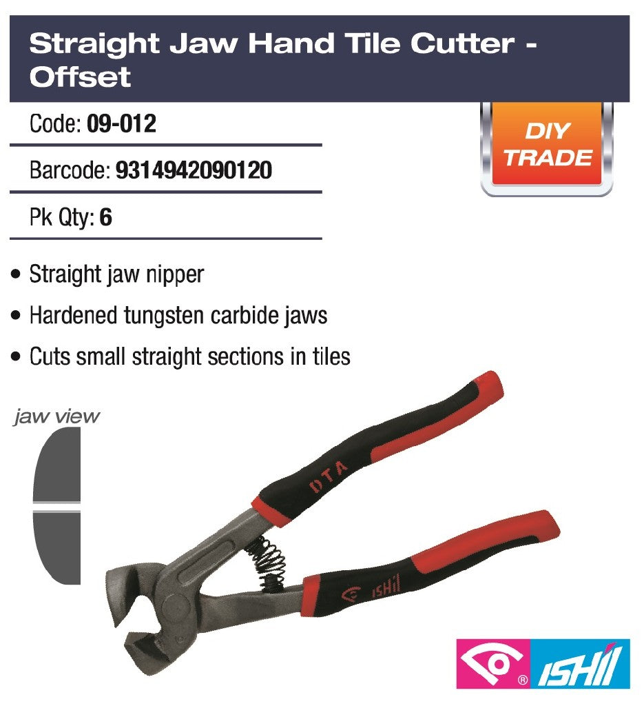 DTA STRAIGHT JAW TILE NIPPER - OFFSET