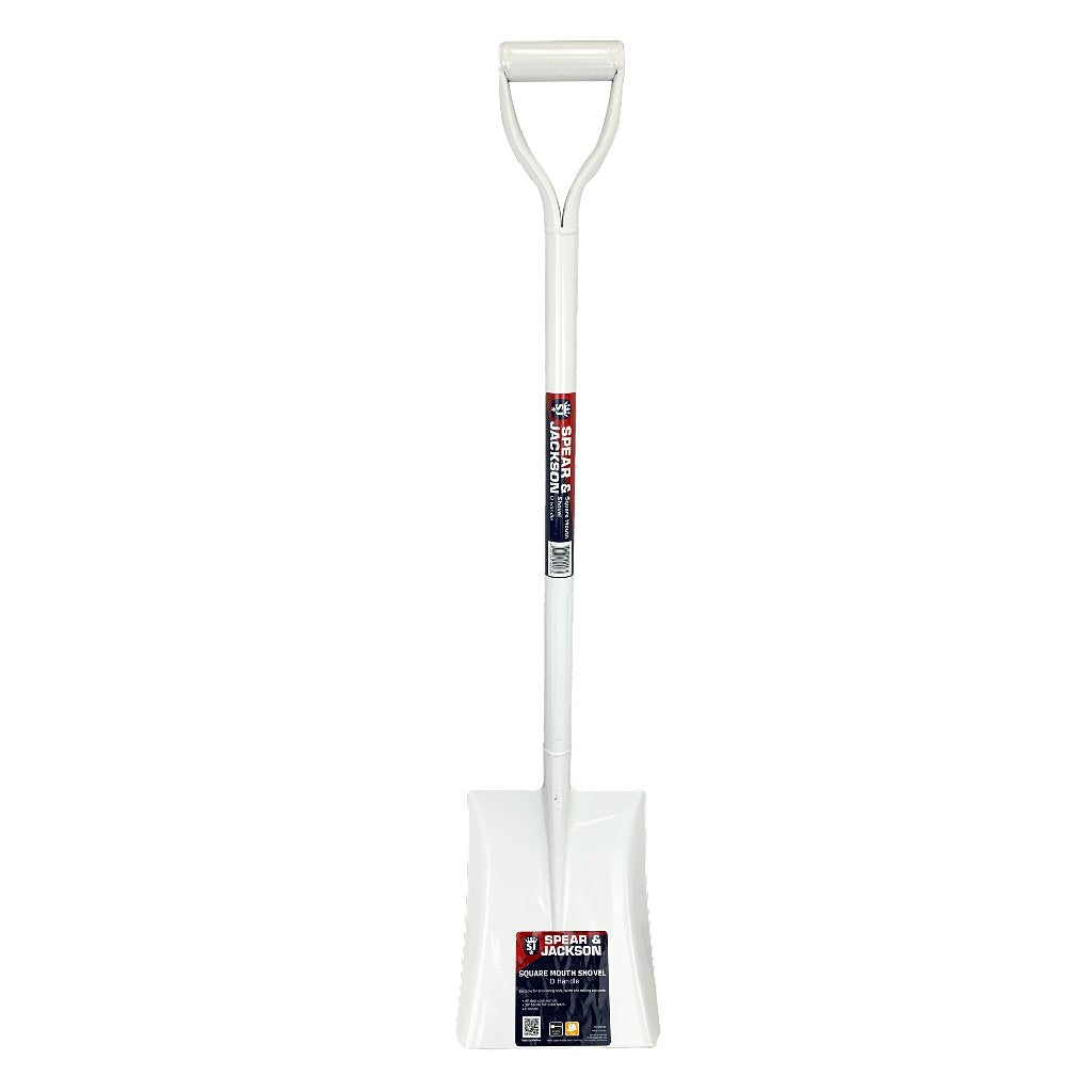 SPEAR & JACKSON SHOVEL WHITE ALL STEEL SQUARE MOUTH