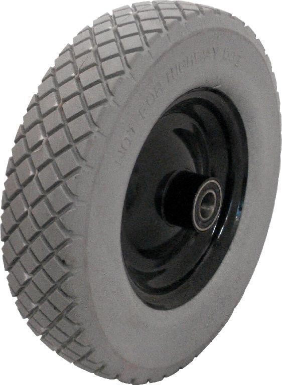 MEDALTECH 380 X 90MM WIDE NO FLAT WHEELBARROW WHEEL GREY