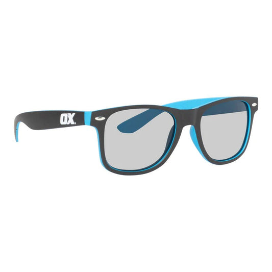 OX POLARISED SUNGLASSES - BLACK / CYAN