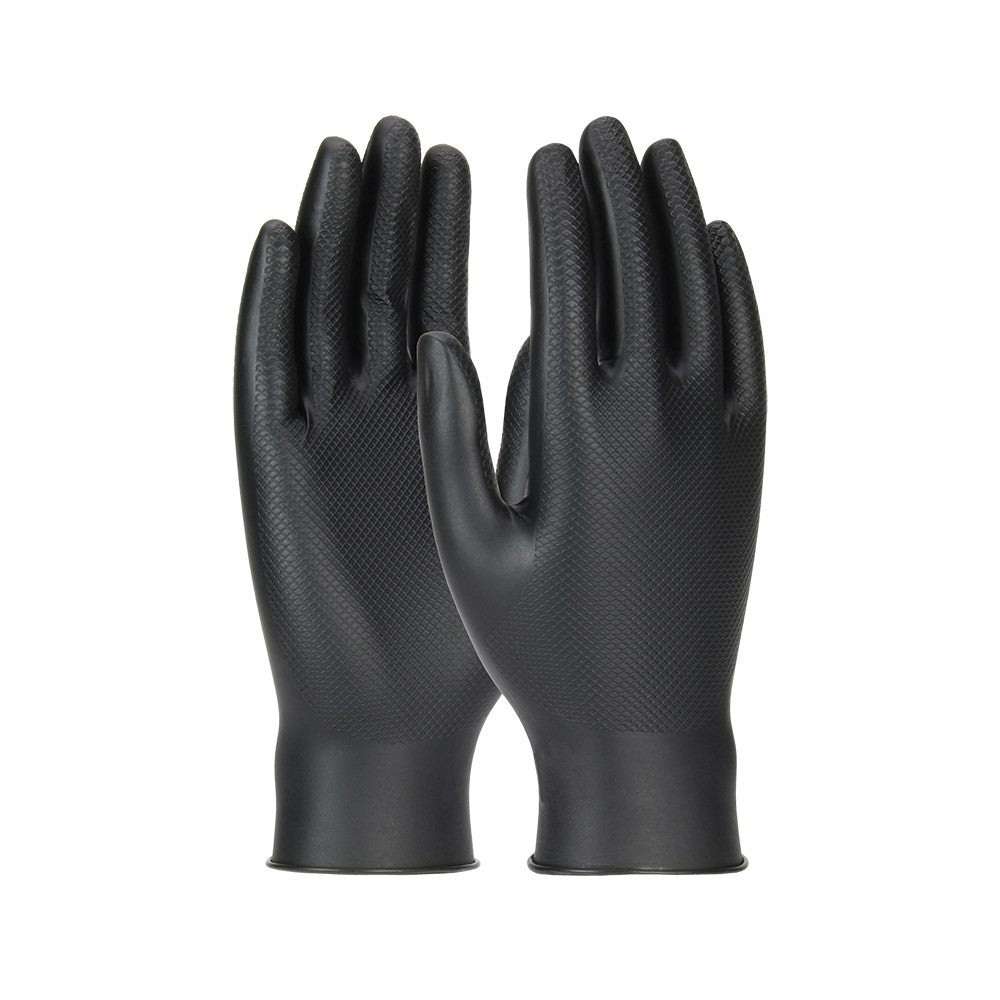 GRIPPAZ SKINS NITRILE GLOVES - BLACK - M - 50 PK
