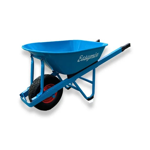 EASYMIX H/D STEEL WHEEL BARROW WITH WIDE WHEEL ( BLUE )