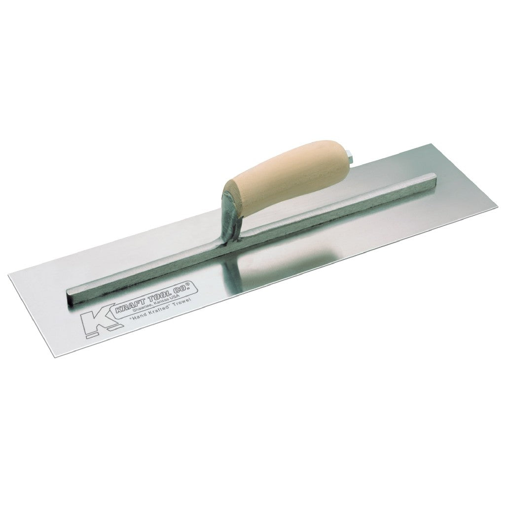 KRAFT 356 X 102MM Swedish Stainless Steel Cement Trowel with Camel Back Wood Han