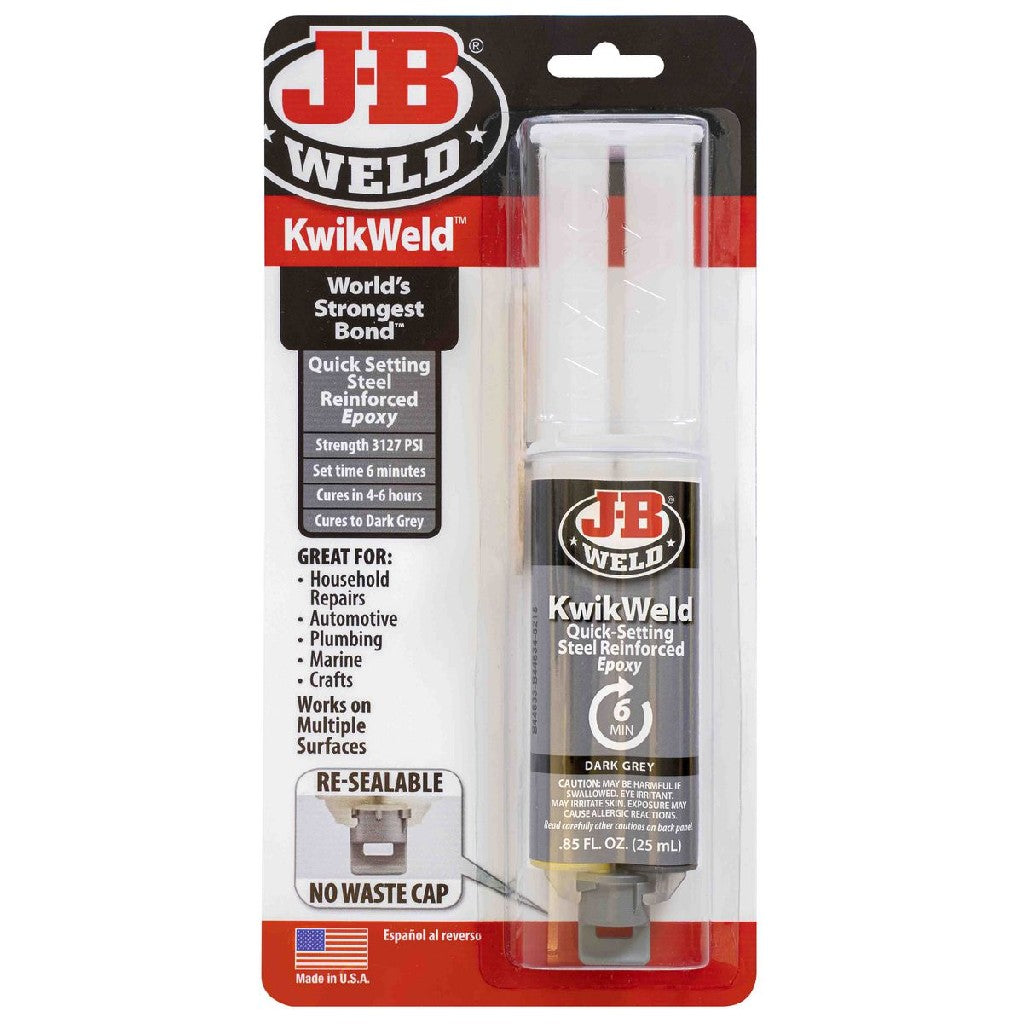 JB WELD KWIKWELD 6 MINUTE STEEL EPOXY 25ML