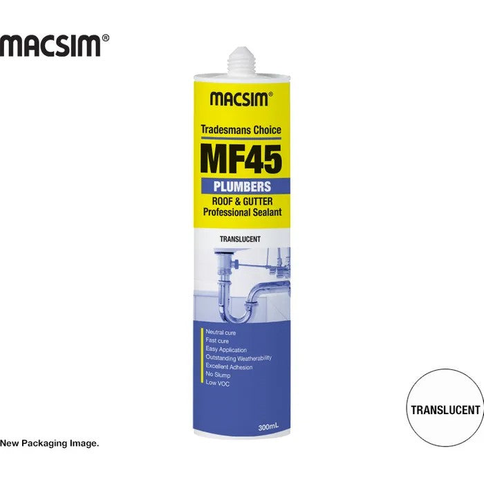 MACSIM MF45 ROOF AND GUTTER SILICONE TRANSLUCENT