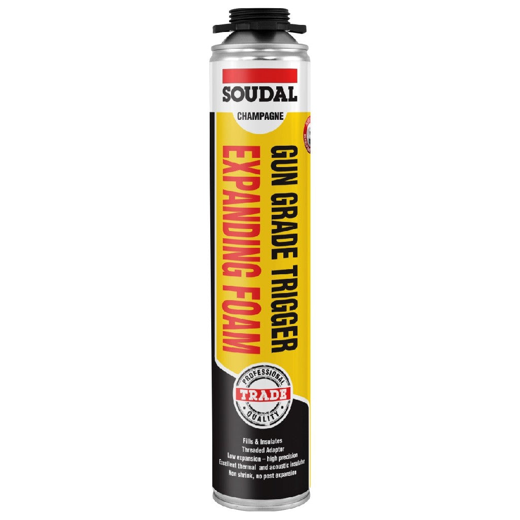 SOUDAL EXPANDING FOAM GUN GRADE CHAMPAGNE 750ML