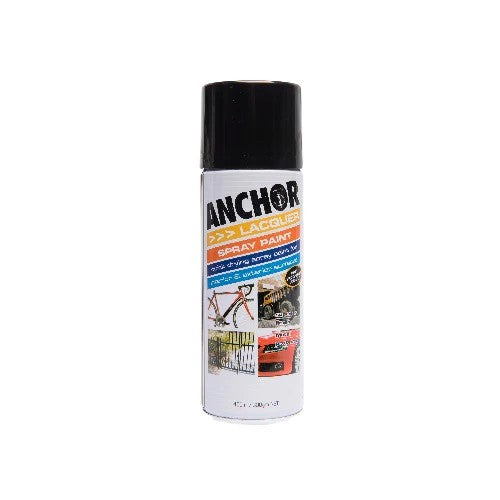 ANCHOR LACQUER SPRAY PAINT GLOSS BLACK