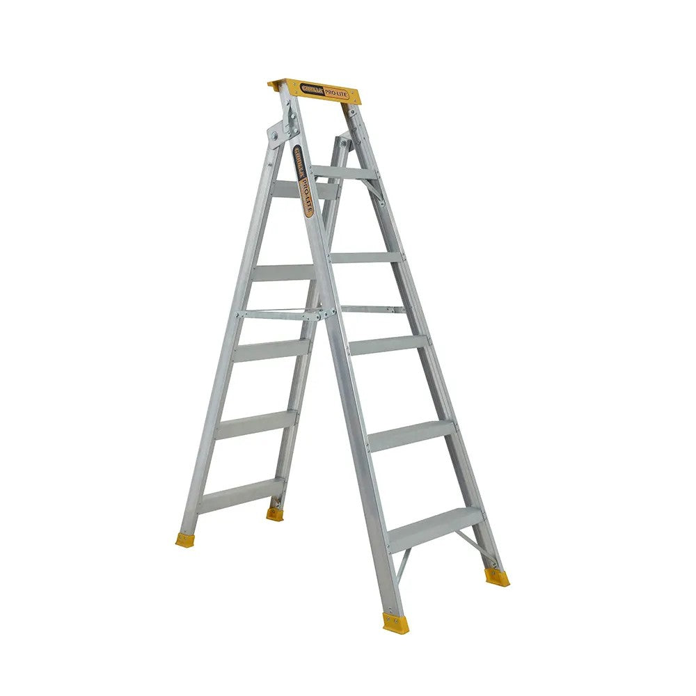 GORILLA PRO-LITE 6 STEP DUAL PURPOSE LADDER 1.75 - 3.13M 150KG