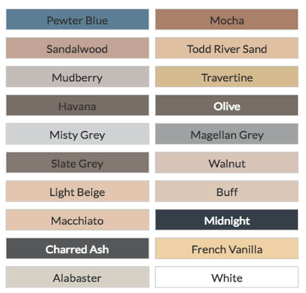 ARDEX COLOUR CHART FG8