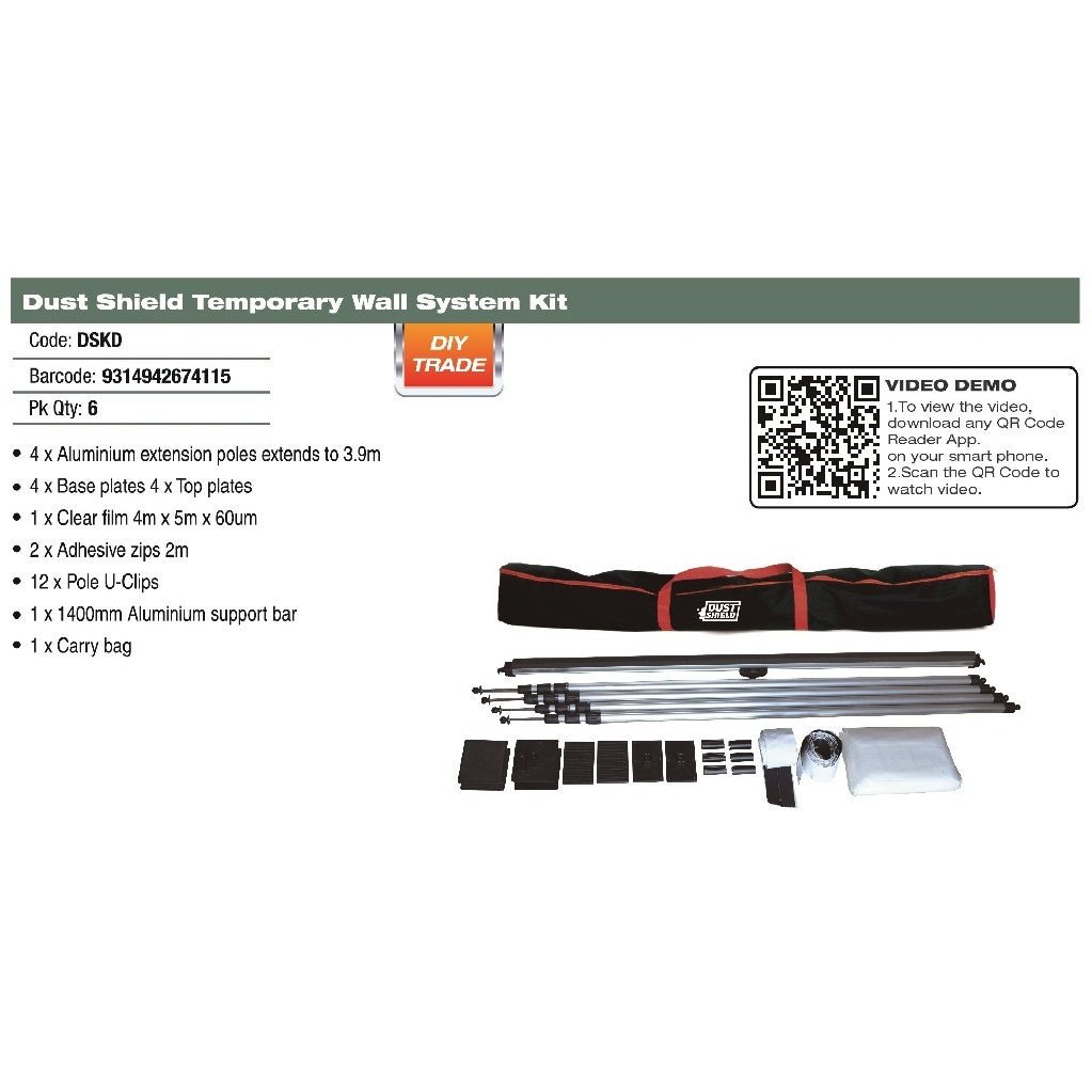 DTA DUST SHIELD BLACK PLASTIC FILM 4M X 5M X 0.06MM