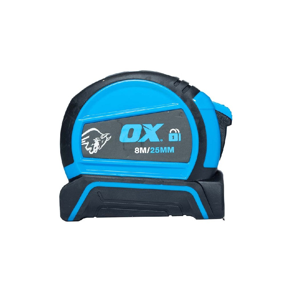 OX TRADE DOUBLE LOCKING TAPE MEASURE 8M
