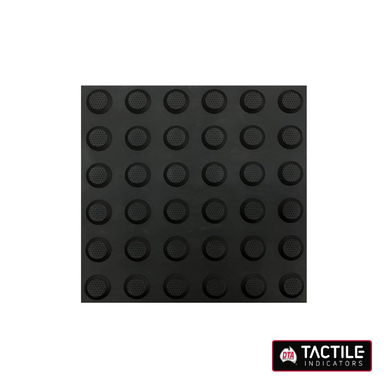 DTA TACTILE INDICATOR - BLACK 300mm x 300mm (3-PACK)