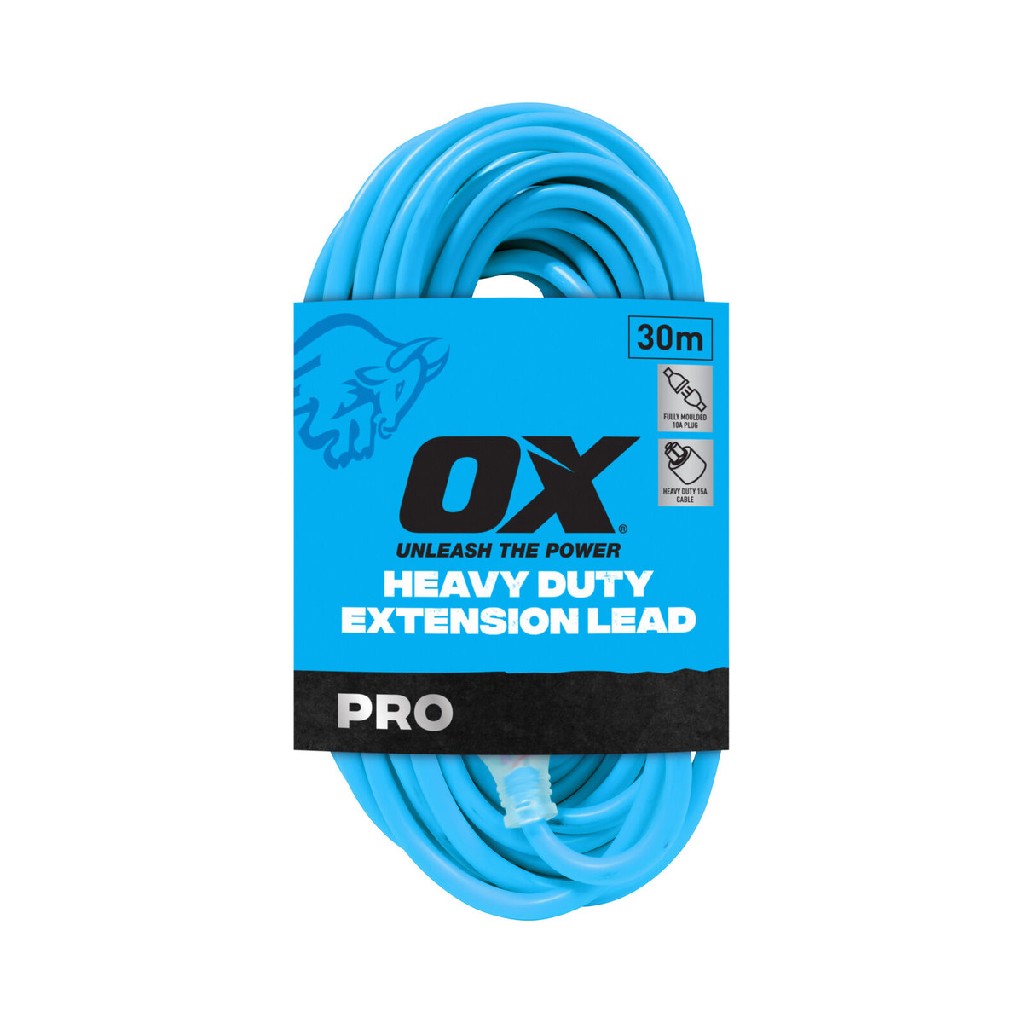 OX PRO 30M EXTENSION CORD HEAVY DUTY 1.5MM2