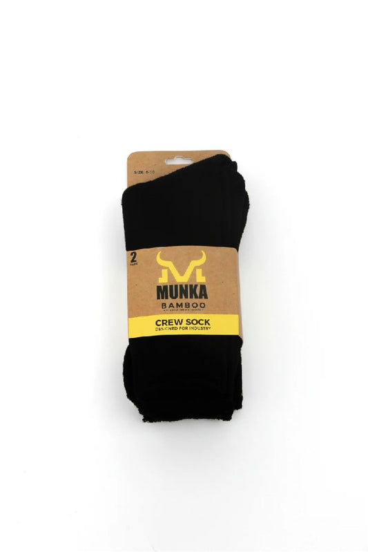 MUNKA INDUSTRIAL BAMBOO WORK SOCKS 11-14 2PK