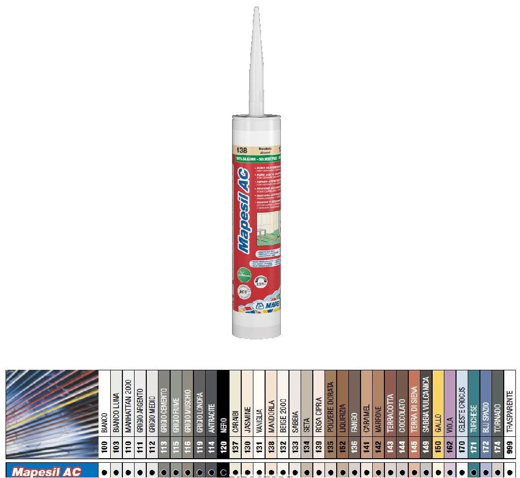 MAPEI MAPESIL AC 119 LONDON GREY SILICONE 310ML