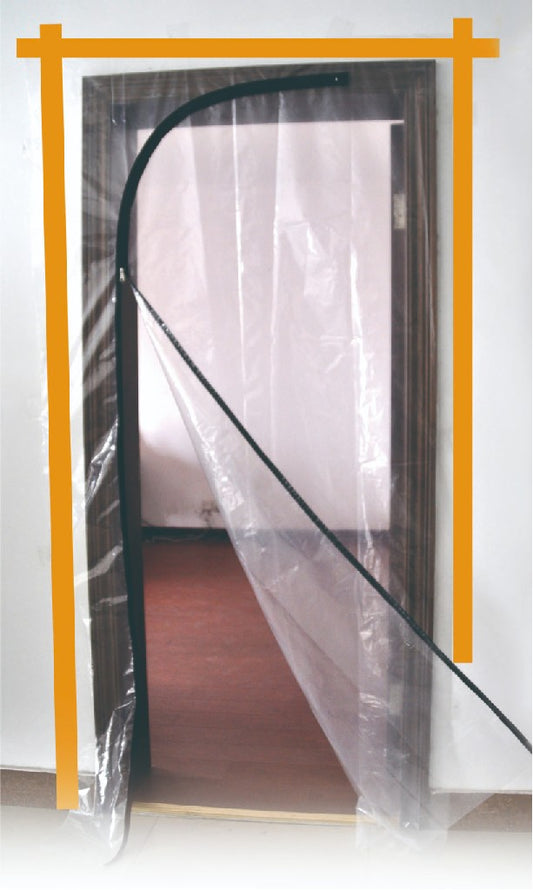 DTA PLASTIC DOOR PROTECTOR ZIP UP WITH TAPE