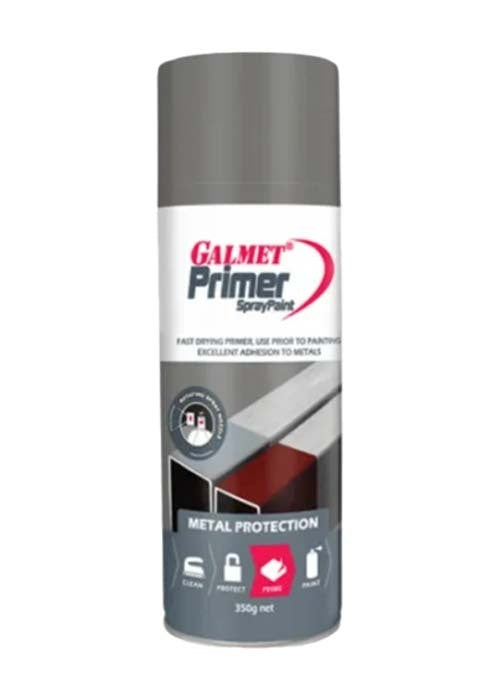 GALMET SPRAY PAINT FAST DRY METAL PRIMER GREY 350G