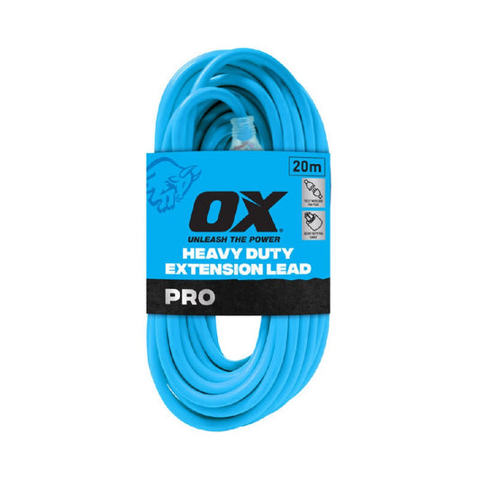 OX PROFESSIONAL 20M EXTENSION LEAD HEAVY DUTY 1.5MM2