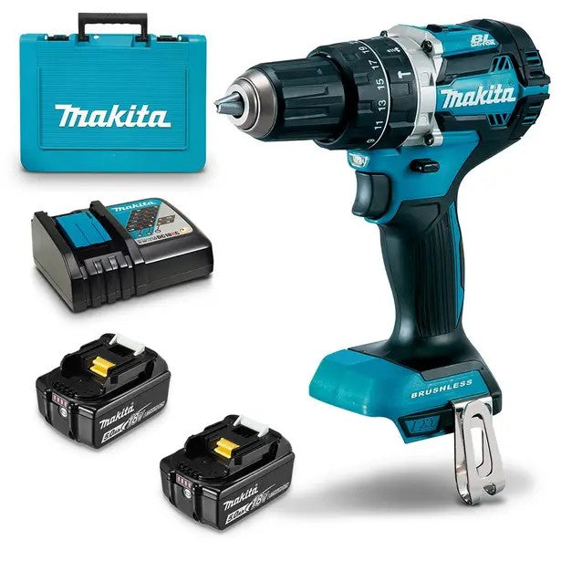 MAKITA 18V BRUSHLESS HAMMER DRILL KIT