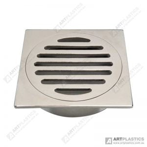 PRIDE INDUSTRIES FLOOR WASTE 100MM SQUARE CHROME