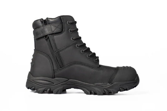 MUNKA ZEBU ZIP SIDE SAFETY BOOT SIZE 7 BLACK