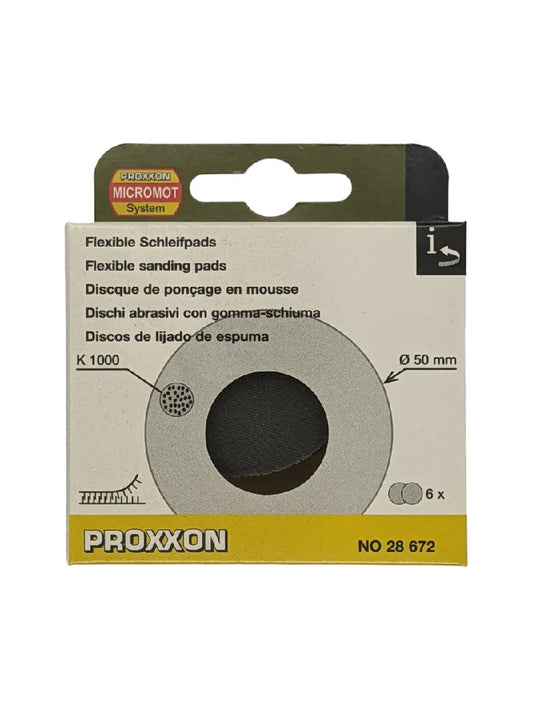 PROXXON 1000 GRIT SANDING PADS TO FIT POLISHERS 6PK