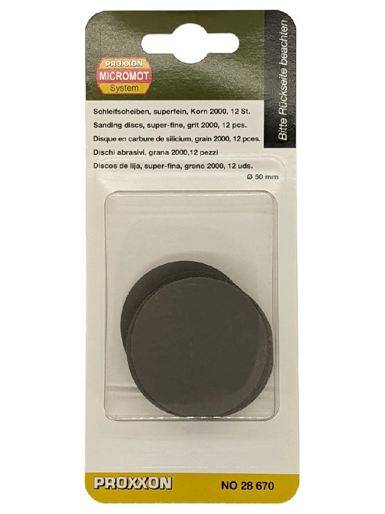 PROXXON 2000 GRIT SANDING PADS TO FIT POLISHERS 6PK
