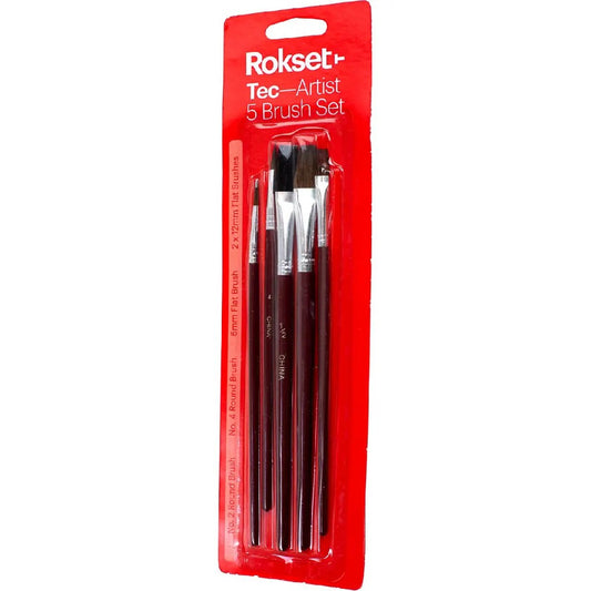 ROKSET TEC ARTIST BRUSH SET 5