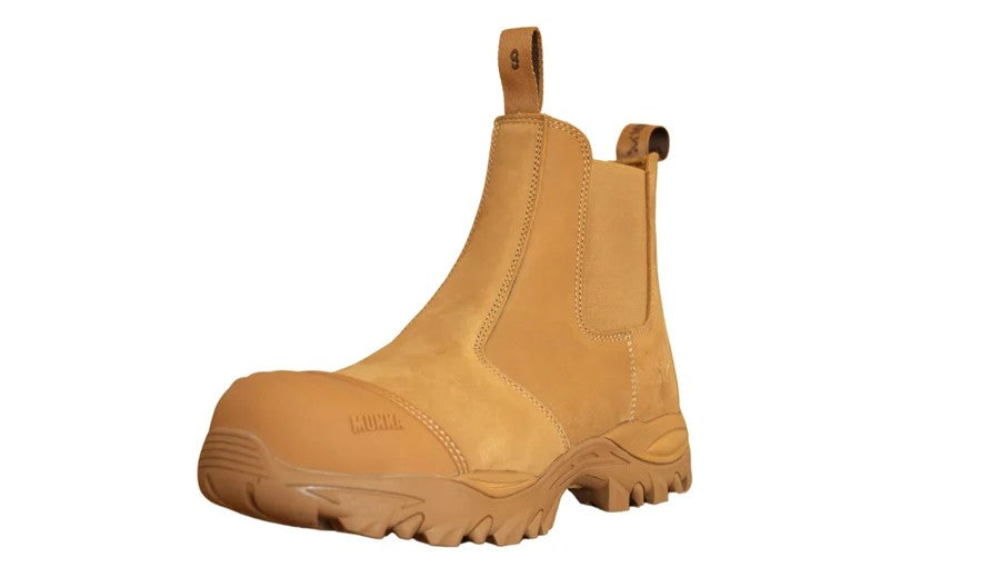 MUNKA ZEBU SLIP-ON SAFETY BOOT SIZE 8 WHEAT
