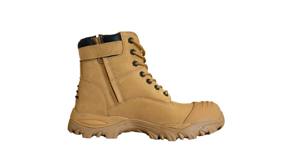 MUNKA ZEBU ZIP SIDE SAFETY BOOT SIZE 8 WHEAT