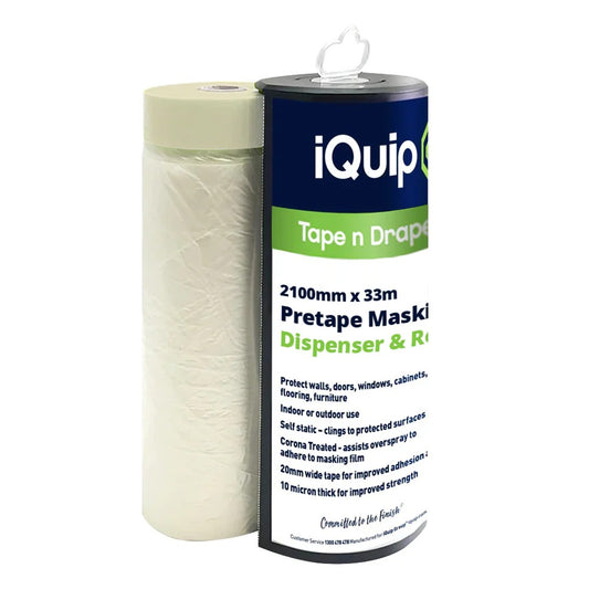 IQUIP ENVO PRETAPED MASKING FILM & DISP 2100MM X 33M