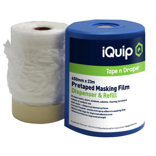 IQUIP ENVO PRETAPED MASKING FILM & DISP 650MM X 33M