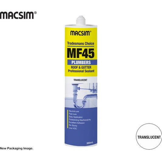 MACSIM MF45 ROOF AND GUTTER SILICONE TRANSLUCENT