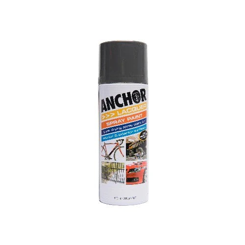 ANCHOR LACQUER SPRAY PAINT  FLAT BLACK