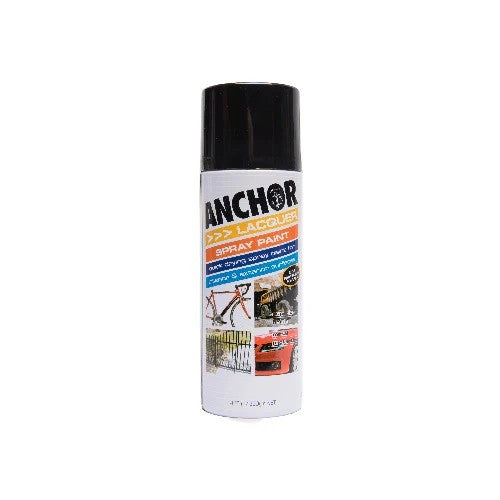 ANCHOR LACQUER SPRAY PAINT  SATIN BLACK