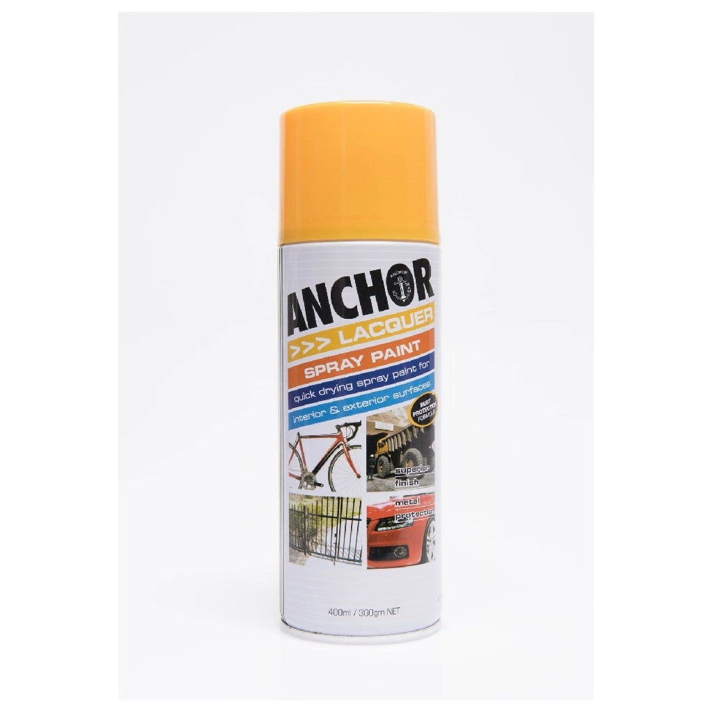 ANCHOR LACQUER SPRAY PAINT CHROME YELLOW