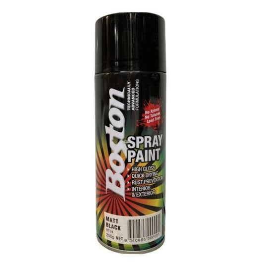 BOSTON QUICKDRY SPRAY MATT BLACK 250GM -BT04-