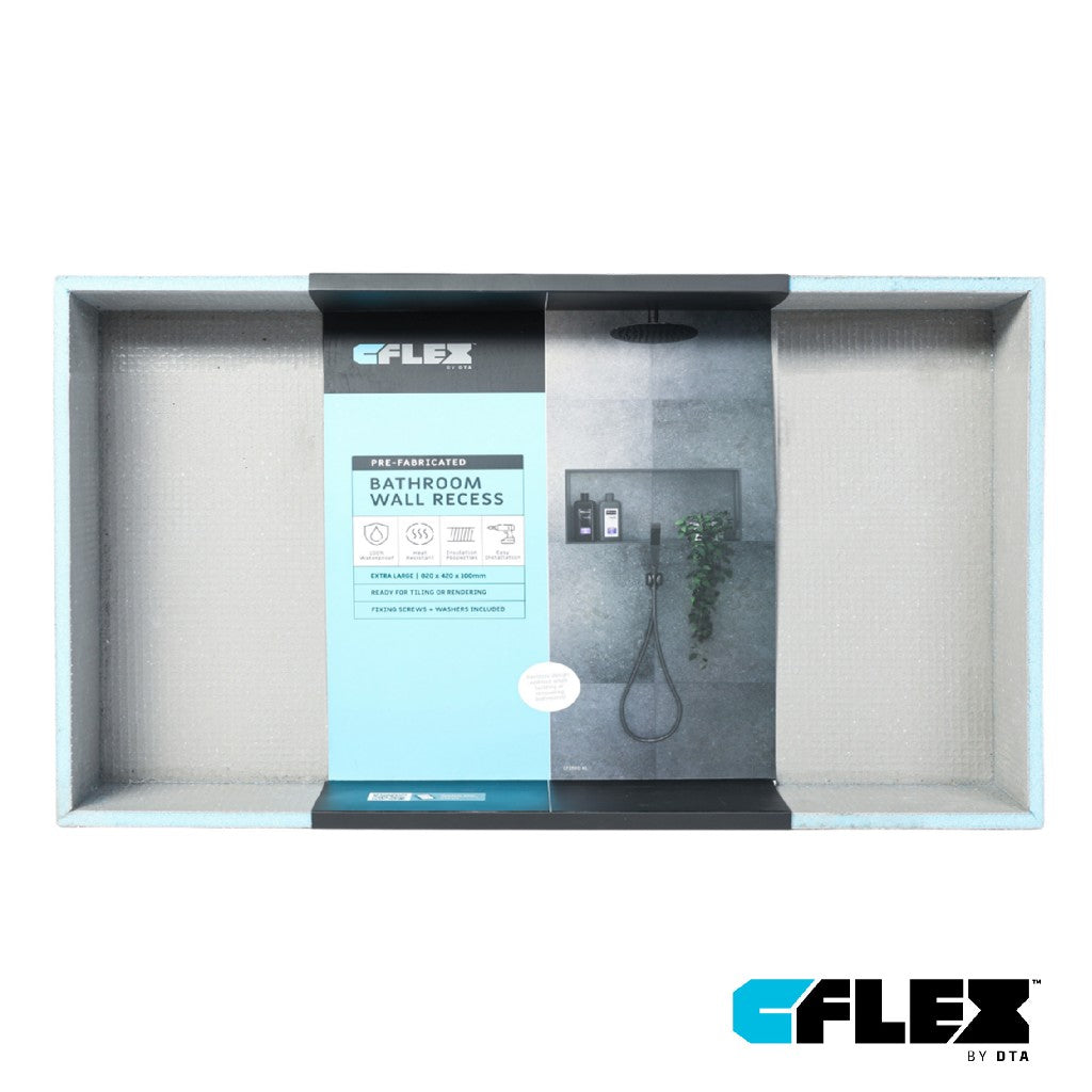 DTA CFLEX SHOWER WALL RECESS NICHE XL 800 X 400 X 90MM