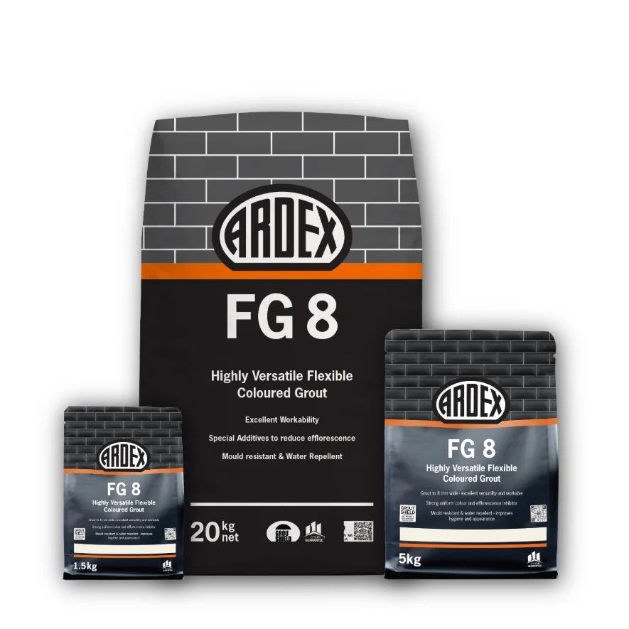 ARDEX FG8 GROUT 5KG #201  KOSCIUSZKO WHITE