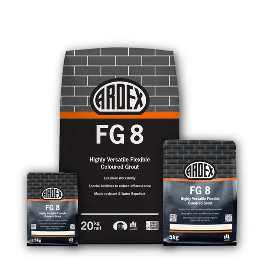 ARDEX FG8 GROUT 5KG #201  KOSCIUSZKO WHITE