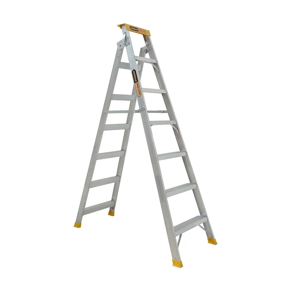 GORILLA PRO-LITE 7 STEP DUAL PURPOSE LADDER 2.05 - 3.74M  150KG