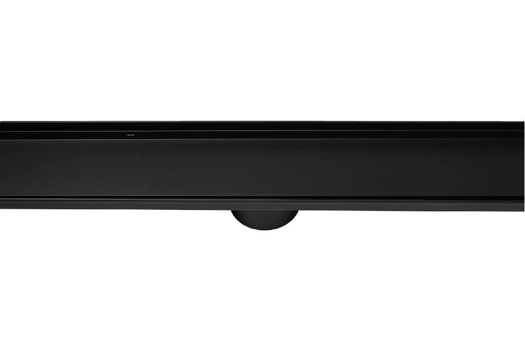 ROBERTS MATTE BLACK TILE INSERT LINEAR DRAIN 100 X 900 76MM OUTLET S/S 316