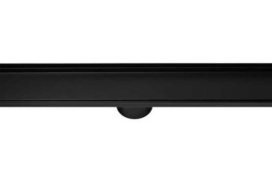 ROBERTS MATTE BLACK TILE INSERT LINEAR DRAIN 100 X 800 76MM OUTLET S/S 316