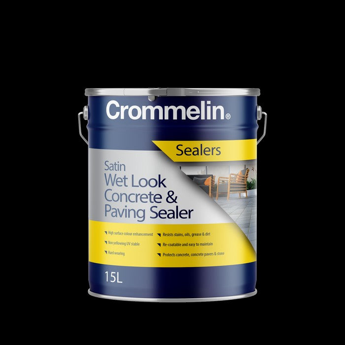 CROMMELIN WET LOOK  PAVING SEALER 15L SATIN ***WAS $298.60***