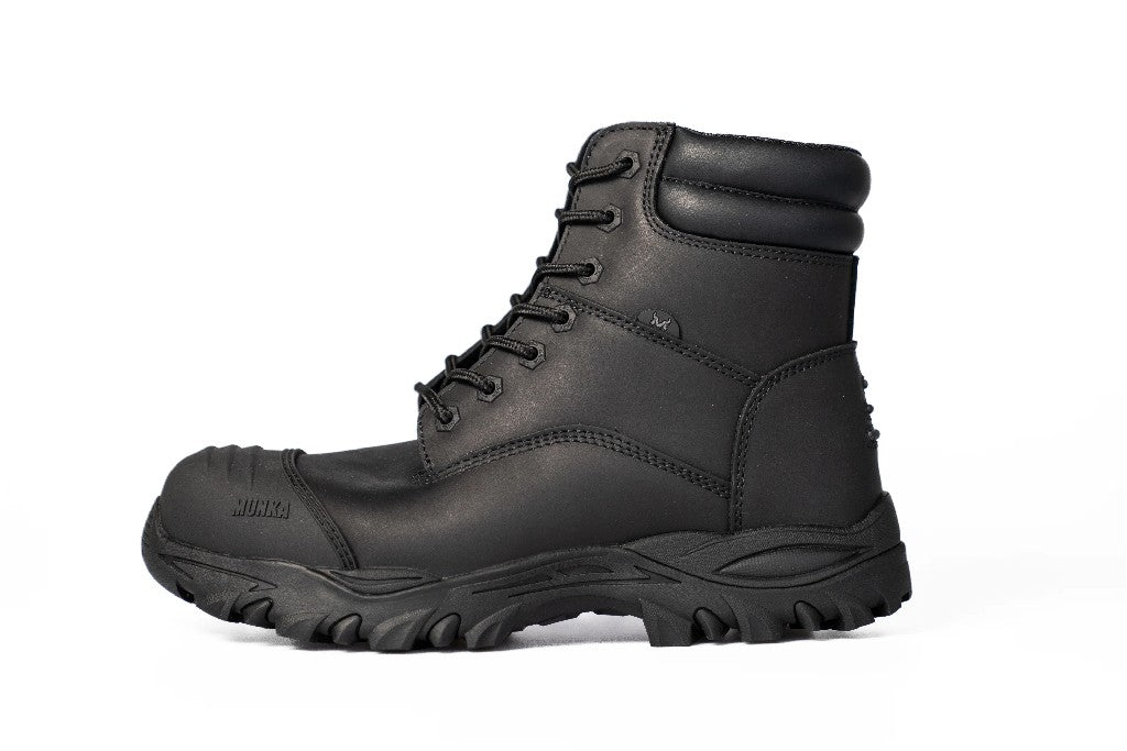 MUNKA ZEBU ZIP SIDE SAFETY BOOT SIZE 7 BLACK