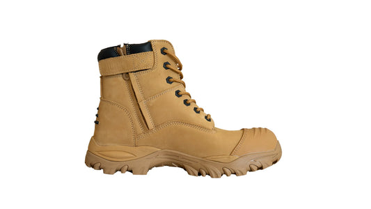MUNKA ZEBU ZIP SIDE SAFETY BOOT SIZE 7 WHEAT