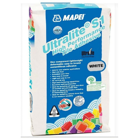 MAPEI ULTRALITE S1 TILE ADHESIVE 13.5Kg WHITE